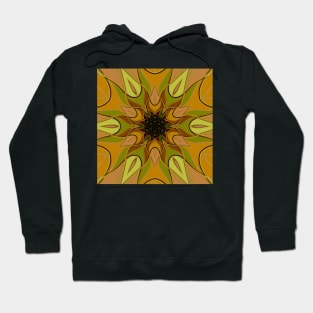 Cartoon Mandala Flower Yellow and Green Hoodie